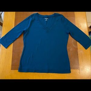 XL Eddie Bauer 100% cotton, teal color